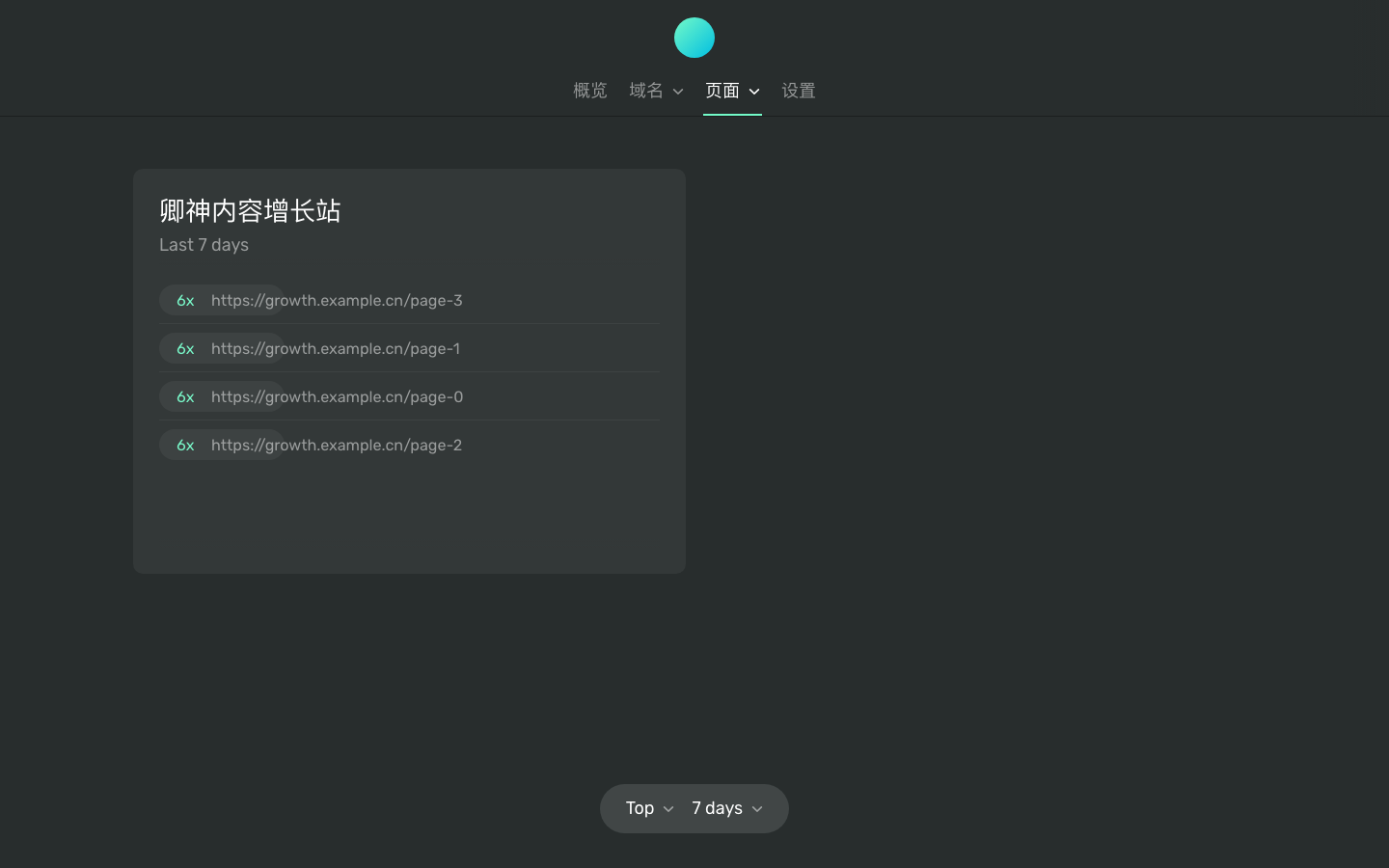 页面统计真实运行截图