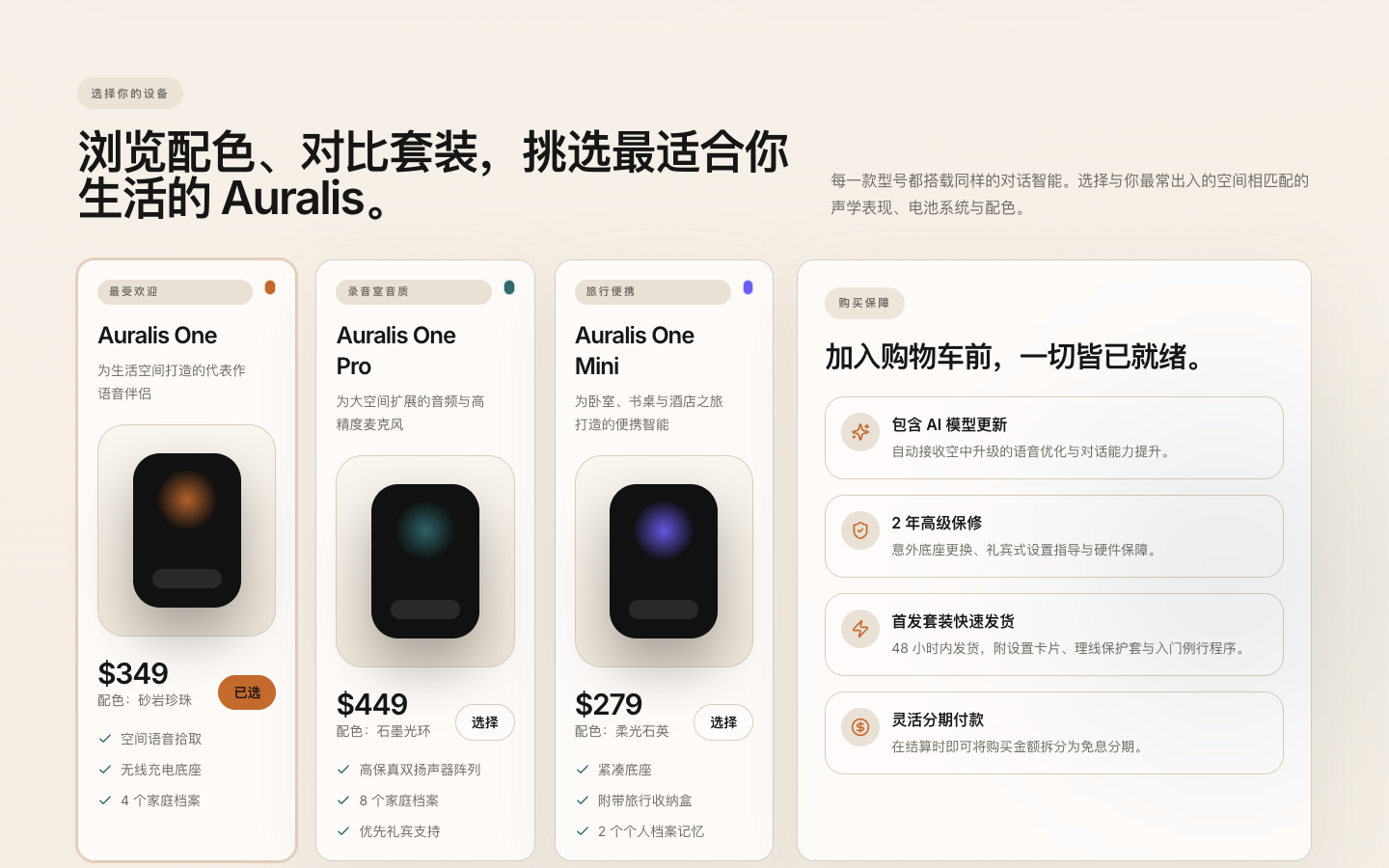设备型号与套餐真实运行界面
