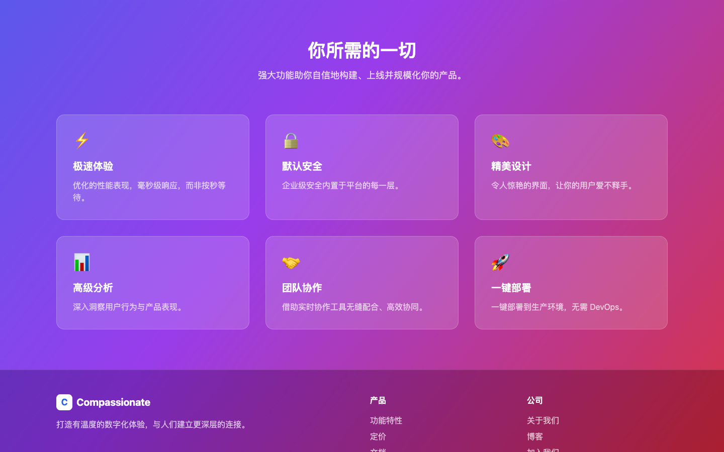 产品功能矩阵真实运行界面