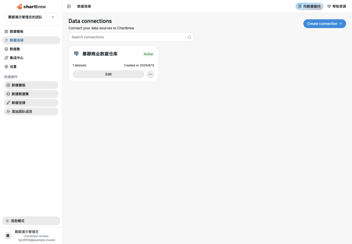 PostgreSQL 商业演示数据库连接状态