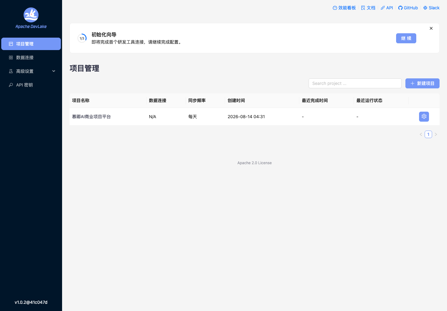 中文项目管理真实运行截图