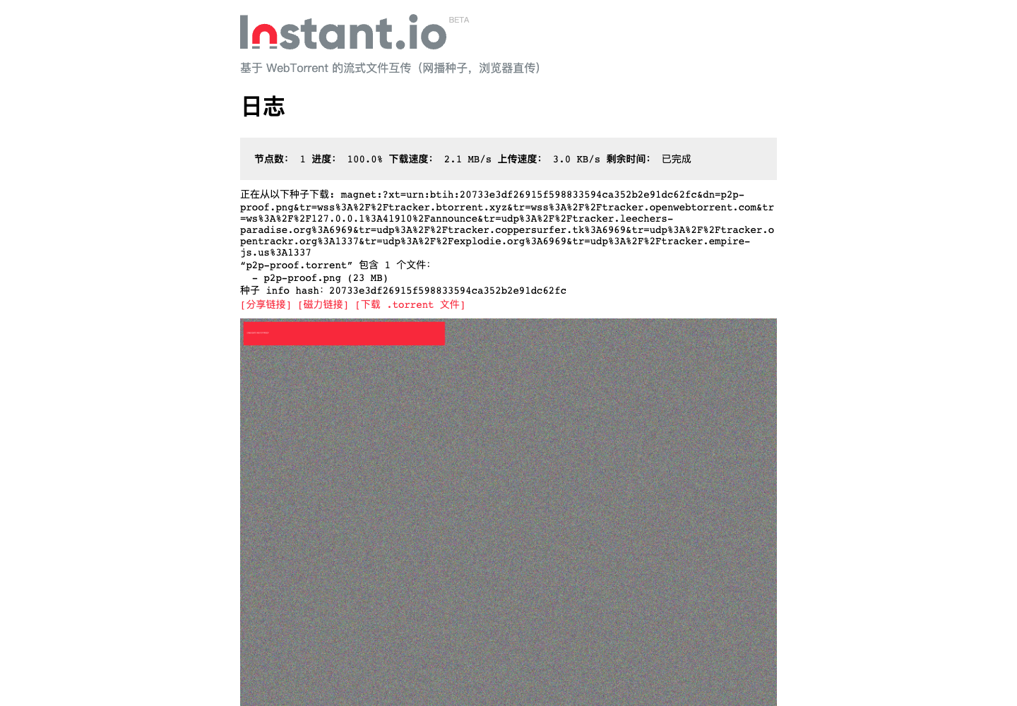 接收端下载完成真实运行中文界面截图
