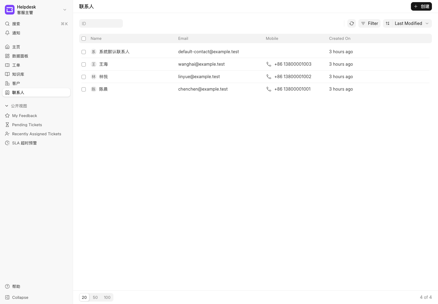 管理联系人、邮箱、电话及所属企业。